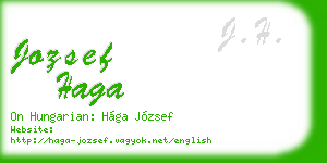 jozsef haga business card